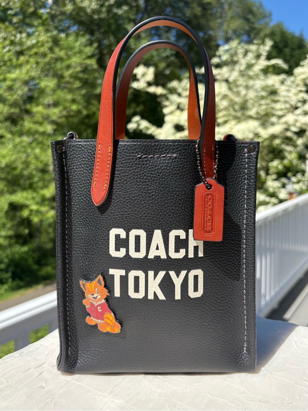 COACH Relay Tote Bag 17 With Coach Tokyo Graphic & Fox Pin CZ215 - Picture 3 of 16